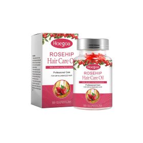 Hoegoa Rose Hip Oil Hair Care Capsule Scalp Massage Dry Hair Smooth Moisturizing Soft Hair Care Capsule